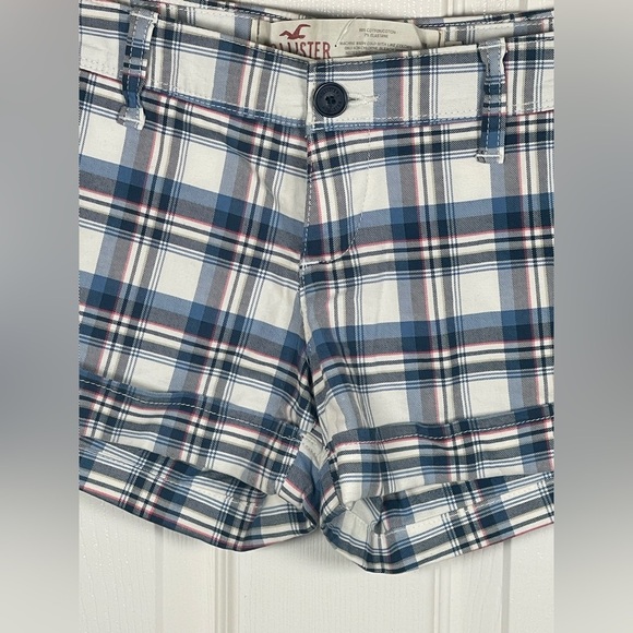 SOLD Hollister Y2K Preppy Bundle Of 2 Green Blue White Plaid Micro Mini...Shorts - Picture 5 of 16